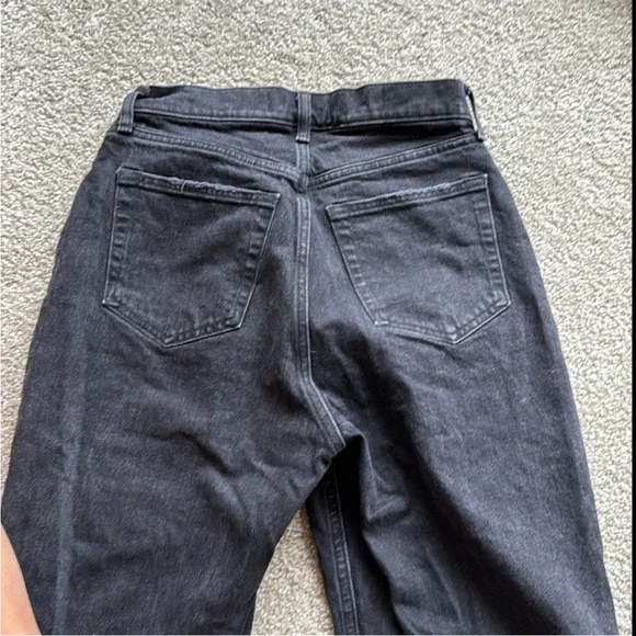 Abercrombie & Fitch The Dad High Rise Curve Love Women's Black Straight Leg Jean - Picture 7 of 7